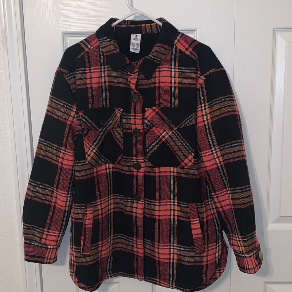 Sherpa flannel jacket
